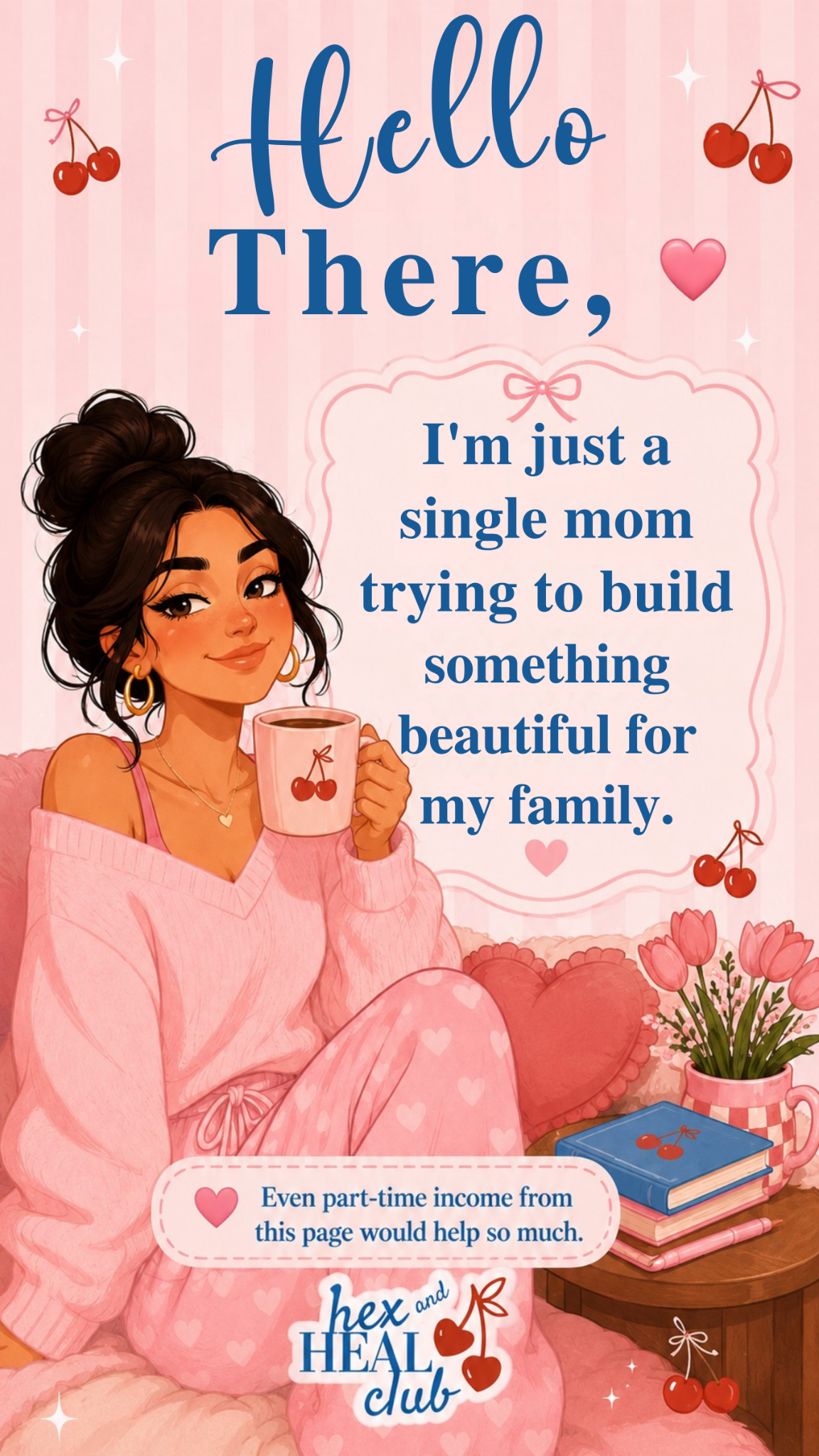 Hello there single mom Hex and Heal Club homepage image